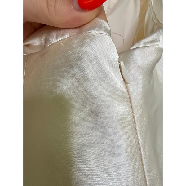 NWT Lulus Start of Forever Ivory Satin Halter Mermaid Maxi Dress Wedding Gown M - Image 9