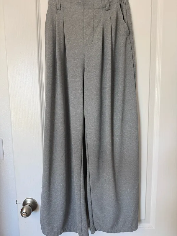 Halara Flex High-Waisted Side Pocket Wide-Leg Work Pants - Image 8