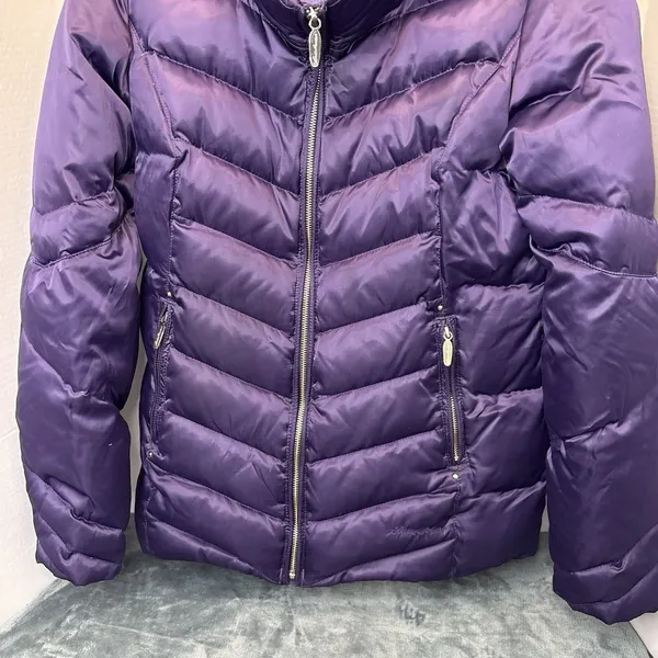 Eddie Bauer - Purple GOOSE DOWN Winter Puffer Coat - Womens Small - Image 3