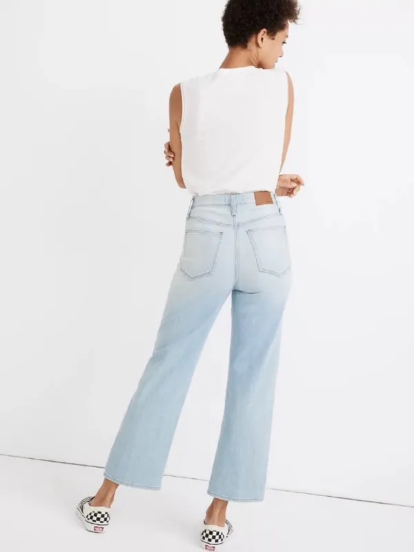 Madewell Wide-Leg Cropped Slim-Fit Jeans AN325 Size 30 - Image 7
