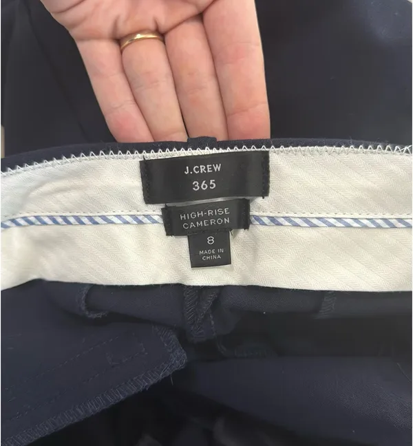 J.Crew Pants Women’s Navy size 8 - Image 5