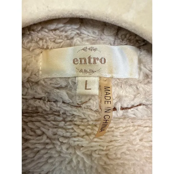 Entro‎ Large Camel Faux suede Sherpa lined Vest - Image 5