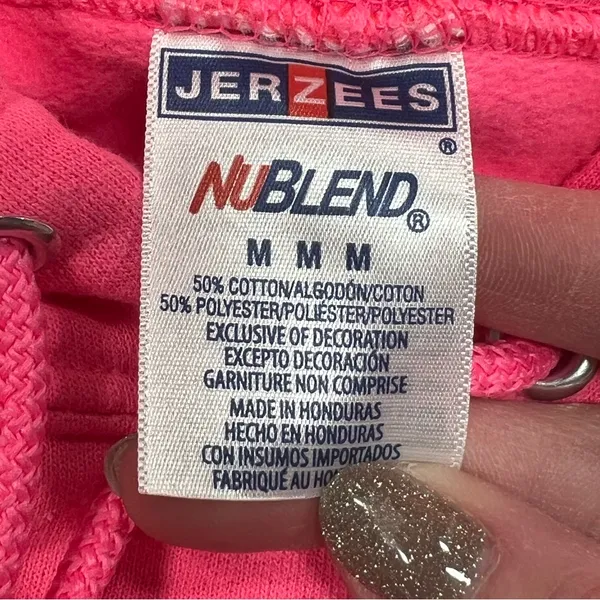 Jerzees Neon Pink Hoodie M - Image 8