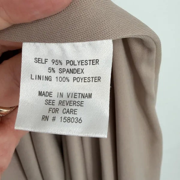 Birdy Grey Ash‎ Dress Taupe Large Cowl Neck Maxi Bridesmaid Dress NWT - Image 6