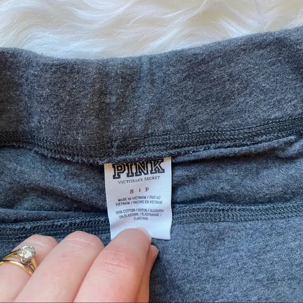 PINK - Victoria's Secret Legging Size Small Gray Cotton Elastic - Image 3
