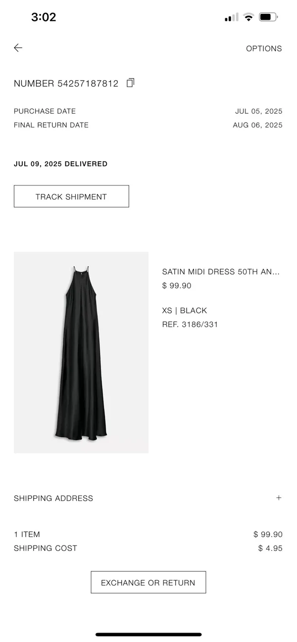 ZARA Satin Dress - Image 3