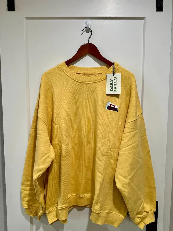 Daily Drills Heavyweight Out East Crew Sweatshirt Sunny XS/S NWT - Image 2