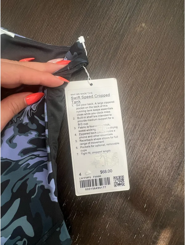 Lululemon Swift Speed Cropped Tank  - Image 2