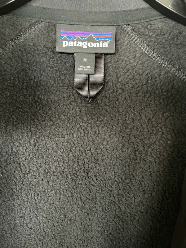 Patagonia Men’s worn wear Full Zip Fleece Jacket Black Gray Size Medium Very New - Image 7