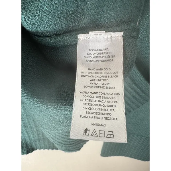 NWT DKNY Green Quarter Zip Turtleneck Sweater Women’s Size Large - Image 7