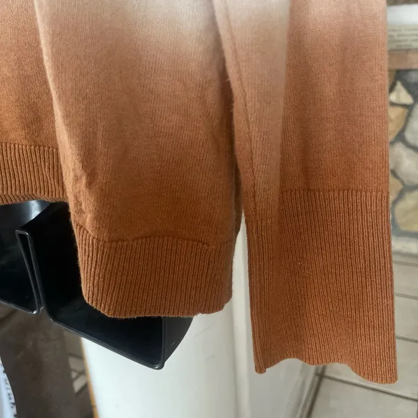 J.Jill Dip Dyed Ombré Cardigan Sweater Womens Large Pink Brown White But… - Image 6