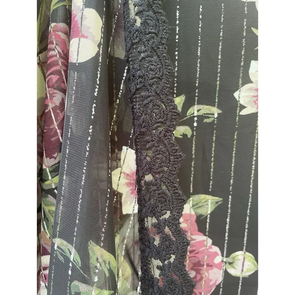 LuLaRoe Black Rose Floral Kimono Lace Duster XL Boho Whimsigoth Resort Cruise Cover Up - Image 14