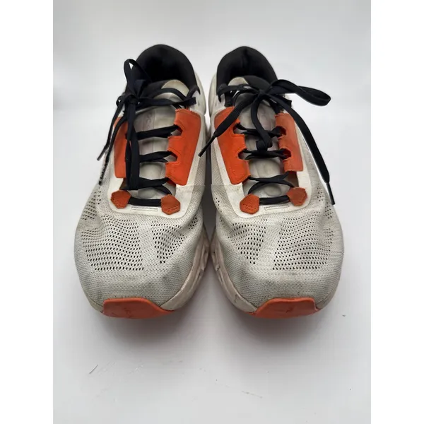 On Running Cloudmonster Undyed-White Flame Orange Sneakers Womens 11 61.99023 - Image 2