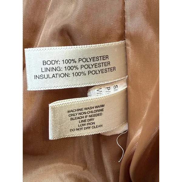 Cutter & Buck Womens‎ Brown Quilted Full Zip Mock Neck Jacket Small Lightweight - Image 8