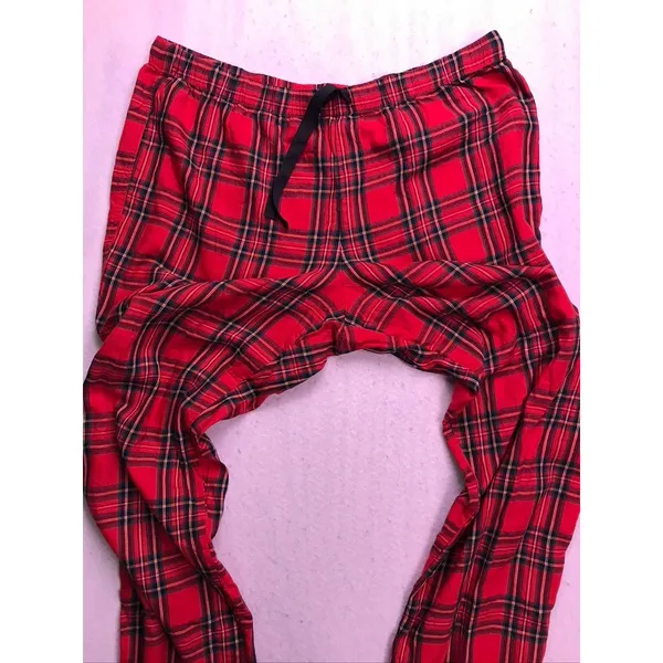 Victoria's Secret Pajama Set Women XL Red Plaid Flannel Sleepwear Holiday - Image 12
