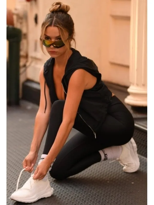 Alo 7/8 High-Waist Airlift Leggings Black Hi-Rise Waisted Skinny Tights Pants - Image 6