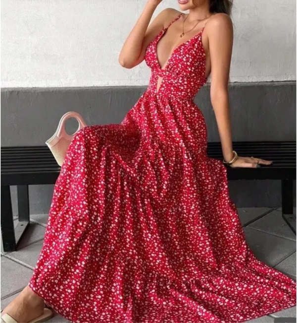 Maeve Coastal Sunset Floral Maxi Dress Resort Vacation Glam Sz S Anthropologie - Image 4