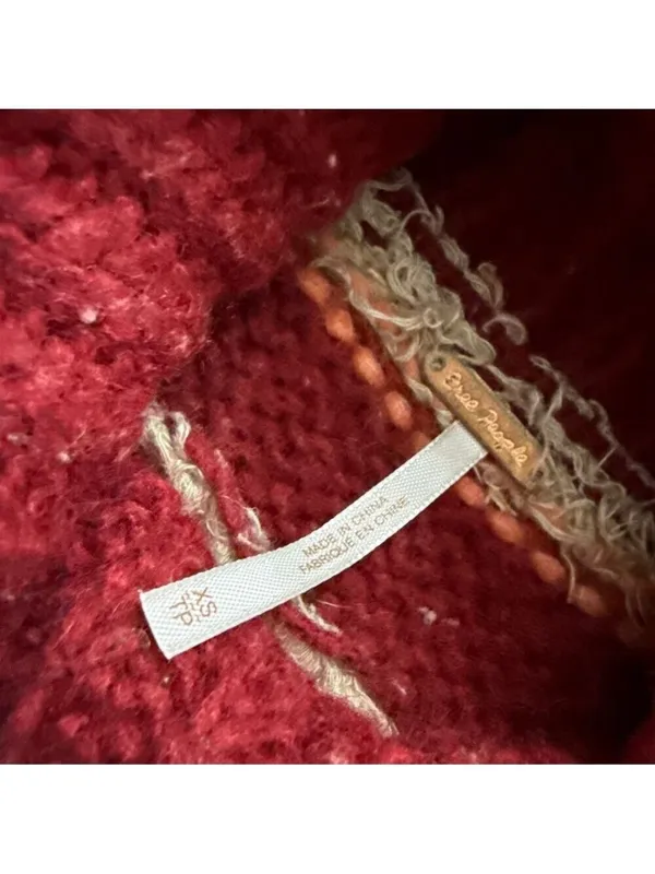 Free People Check Me Out Holly Berry XS Oversized Cropped - Image 7