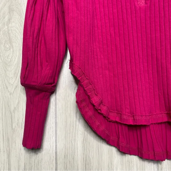 Free People Movement Bella Layer Henley Top Passion Fruit size S Small - Image 11