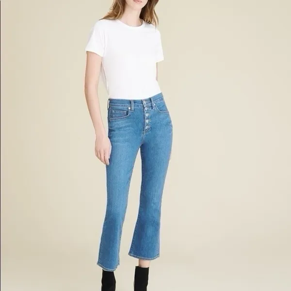 Veronica Beard Women’s Carly Jeans – High Rise Kick Flare, Blue Denim size 24 - Image 7