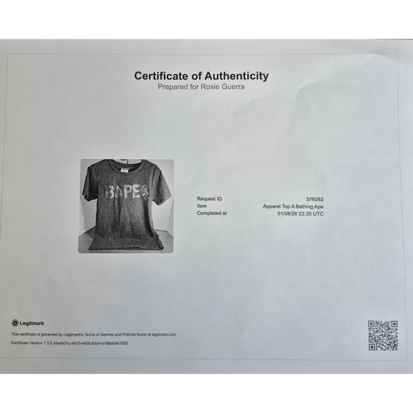 Authentic BAPE A Bathing Ape Womens Small Black Camo Logo Graphic Tee Shirt - Image 10