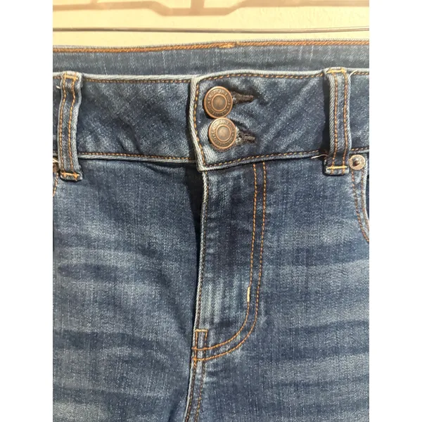 American Eagle Artist‎ Flare Jeans Womens 12 Blue Excellent Super Stretch Denim - Image 9