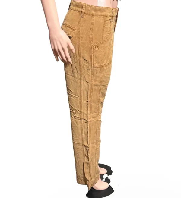 Pulp women's mid-rise butter scotch side panel Tencel bootcut pants 8/M - Image 6