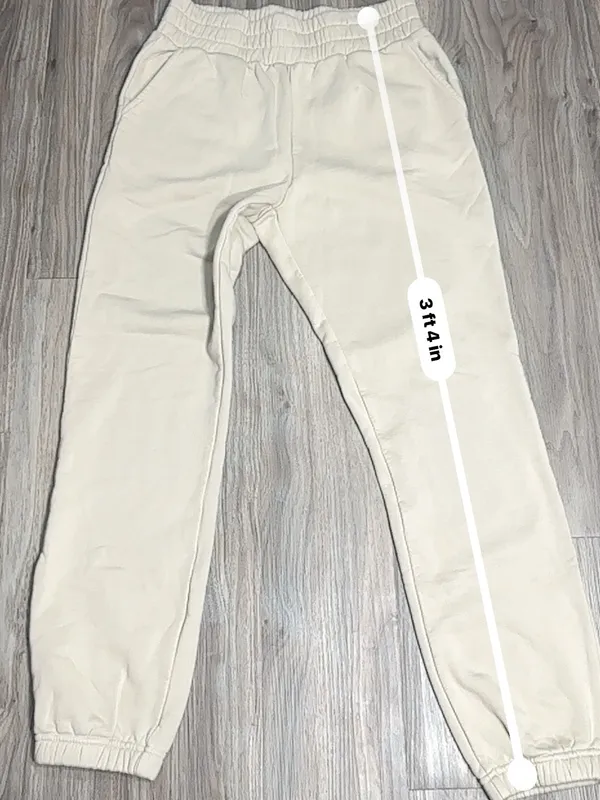 POPFLEX Beige High-Rise Elastic Waist Joggers - Image 7