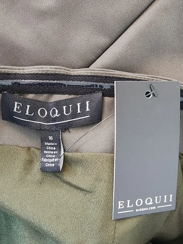 Eloquii Green Strapless Maxi Formal Dress Size 16 NWT Wedding Guest Dress - Image 9