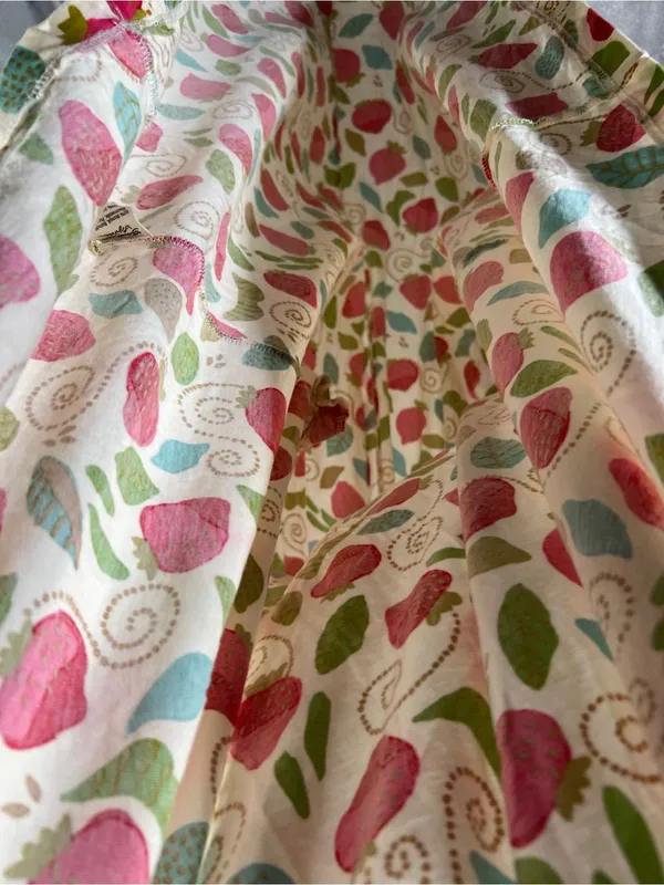 Gudrun Sjödén June Strawberry Print Organic Cotton Modal Dress XL - Image 7