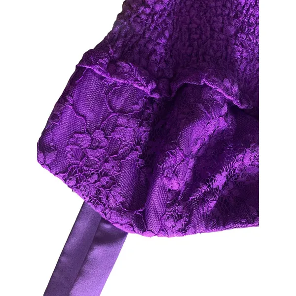 NBD Lupine‎ Purple Lace Ruched Crop Tank Top Revolve Clothing New Size XXS - Image 3