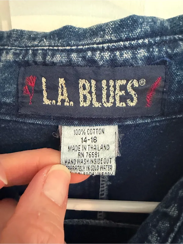 Vintage L.A. Blues Jeweled‎ Studded Denim Tunic Shirt Jacket Size 14-16 - Image 6