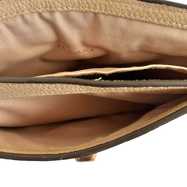 Coach Liv Turnlock Crossbody Pouch Bag In Nude Beige Pebbled Leather #F52896 - Image 6