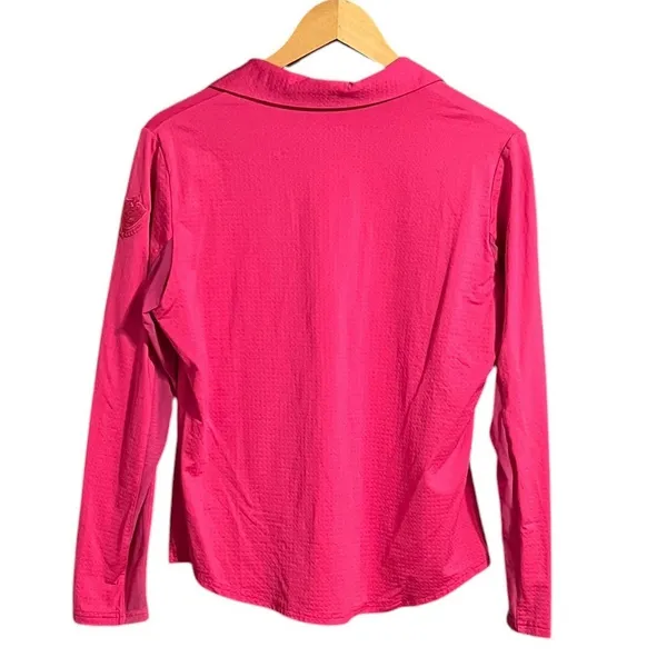 Bette & Court Swing Pink UPF 50 Quarter Zip Golf Top Moisture Wicking Large - Image 7