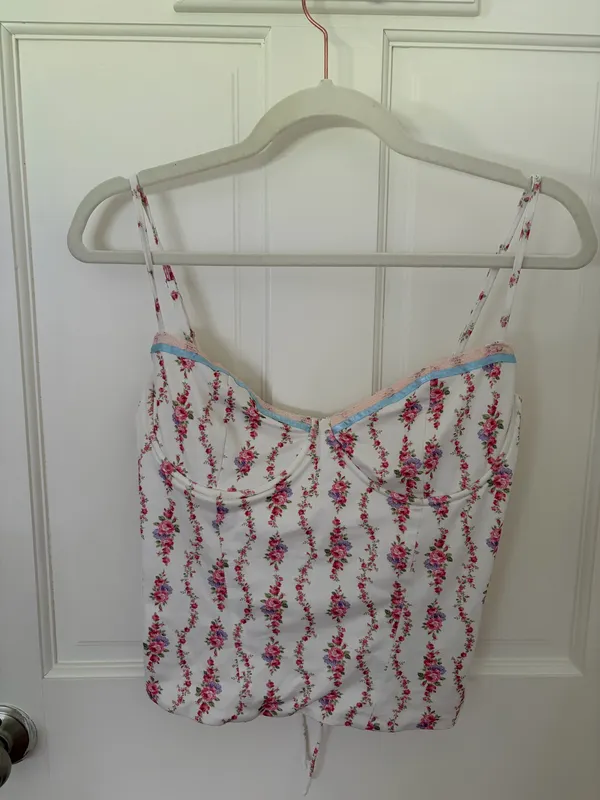 Edikted Floral Corset Going Out Top - Image 2