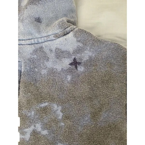 Hollister Hoodie Women Size Small Blue Tie-Dye Long Sleeve Pullover Logo FLAW - Image 9