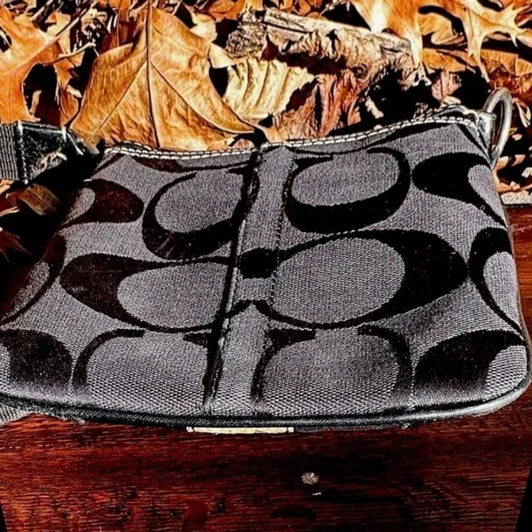 COACH Hampton Swingpack Signature Jacquard Stripe Python Patent Leather - Image 9