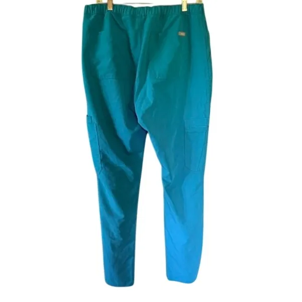FIGS Technical Collection Scrub Pants Large Teal Blue Cargo Stretch Medical - Image 6