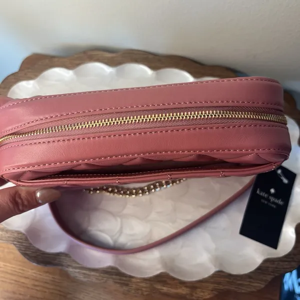 Kate Spade‎ Carey Mini Camera Bag Pomegranate Smooth Quilted Leather NWT KL820 - Image 10