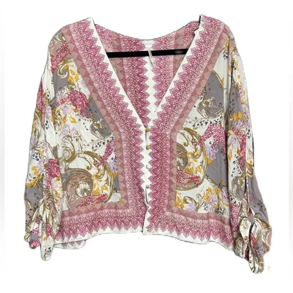 Free People Catch Me If You Can Bohemian Style‎ Top Size Xs - Image 6