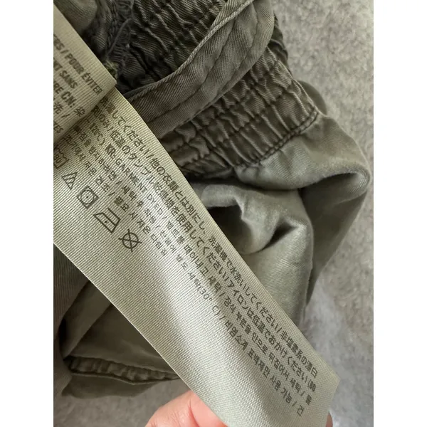 Abercrombie & Fitch Women S Olive Green Paperbag Waist Utility Tapered Pants Tie - Image 12
