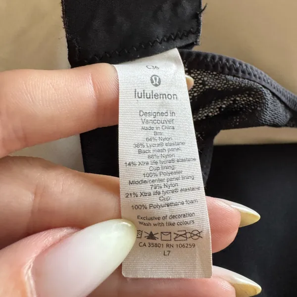 lululemon Up For It Bra‎ Sz 36C in Black - Image 6
