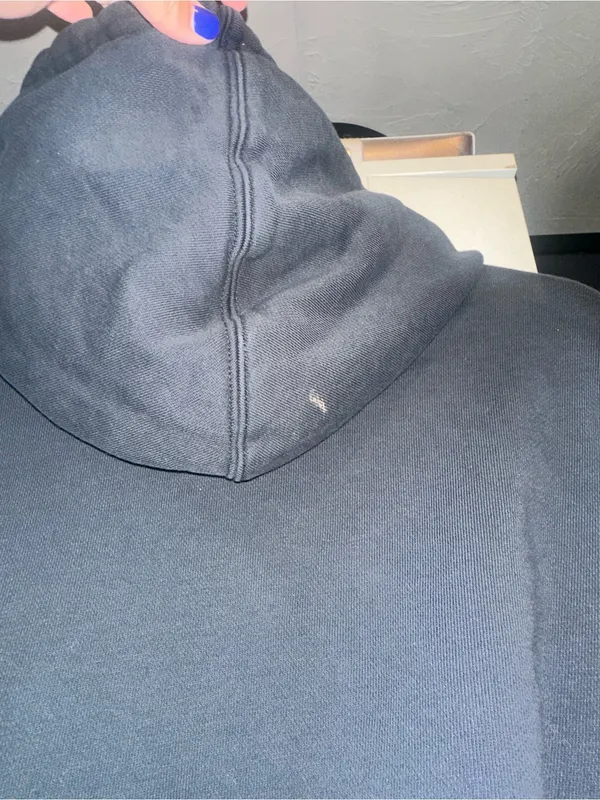 Adidas Cropped Hoodie- Black+White - Image 6