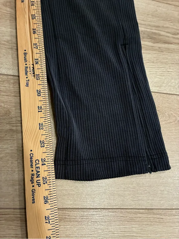 NWT Lululemon Ribbed Softstreme Zip Leg High Rise Cropped Pants 25” Black Size 6 - Image 6