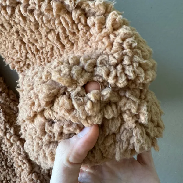 Cozy Zip Up Sherpa Teddy Jacket Brown Size XL - Image 3