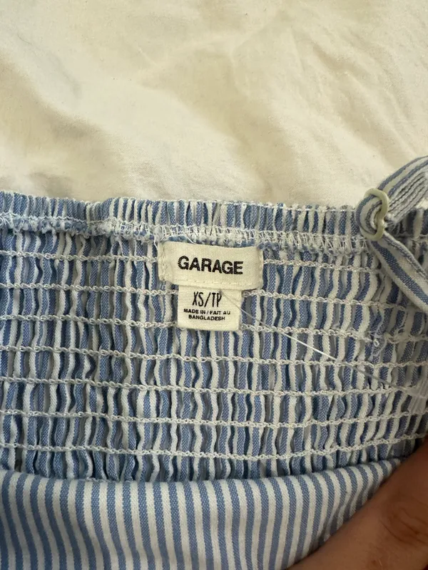 Garage Blue White Striped Mini Dress - Image 4
