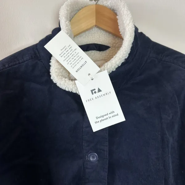 NWT Free Assembly Navy Corduroy Sherpa-Lined Jacket XXL (20) - Image 8