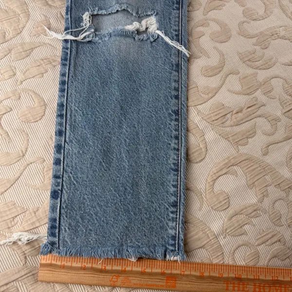 PacSun High Rise Straight Leg Distressed Jeans Light Wash Blue Size 23 - Image 10