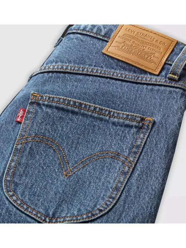New Levi's Premium 28x27 Ribcage Western Yoke Women's Jeans Valley View Stone - Image 7