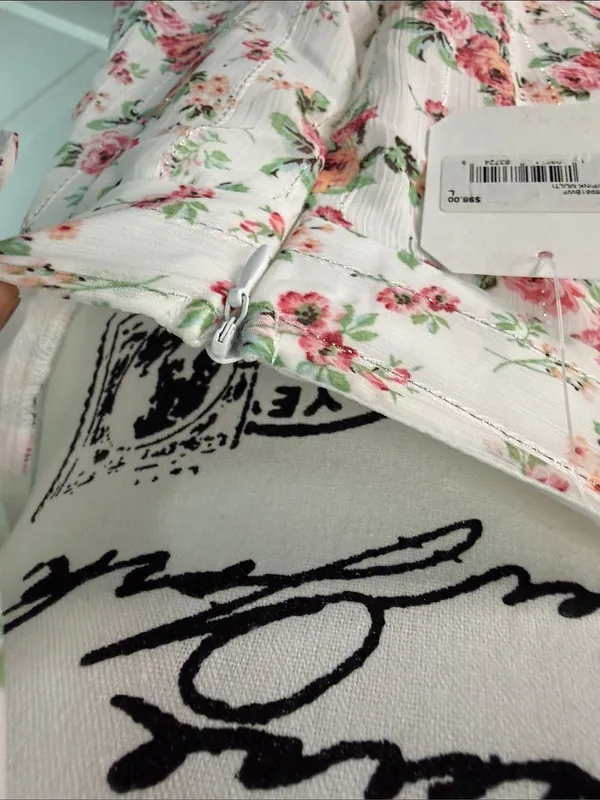 Altar'd State White Maxi Dress with Pink Floral Print - Image 6